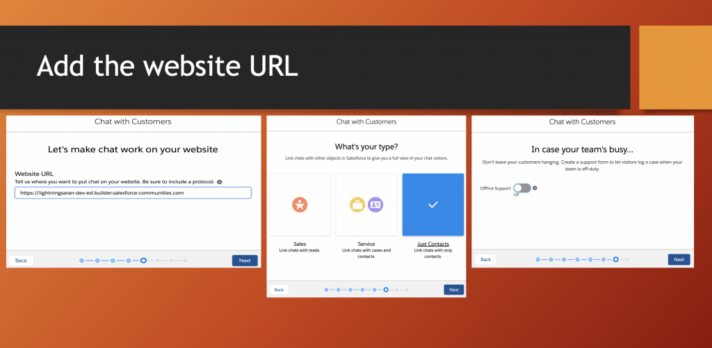 add website url