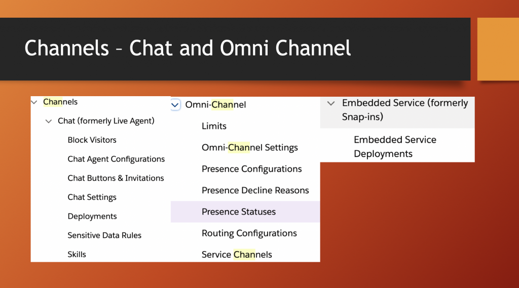 Salesforce chats and omni channels