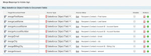 Merge Mappings tab in Salesforce