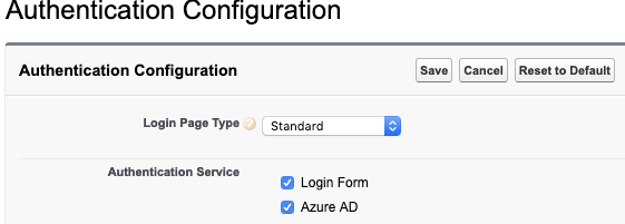 authentication configuration