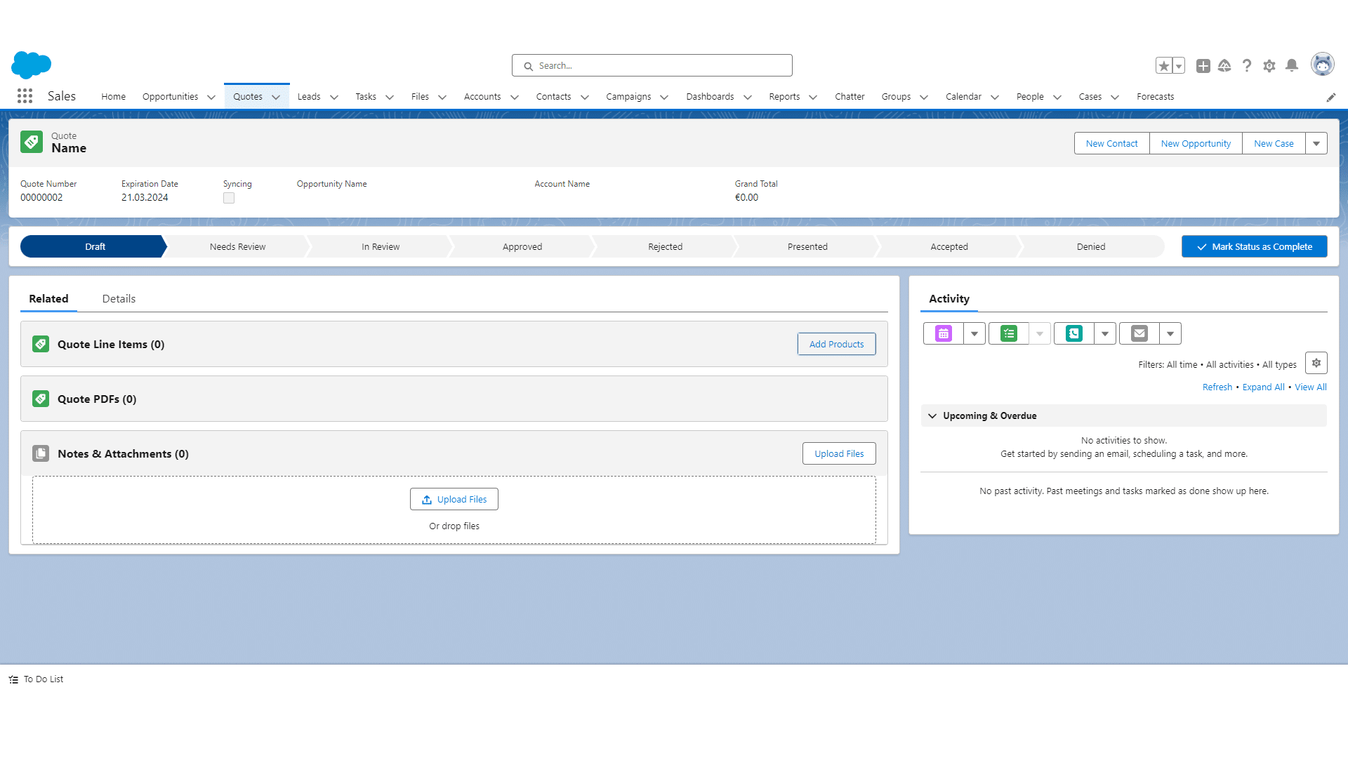 Adding Products to a Quote in Salesforce 