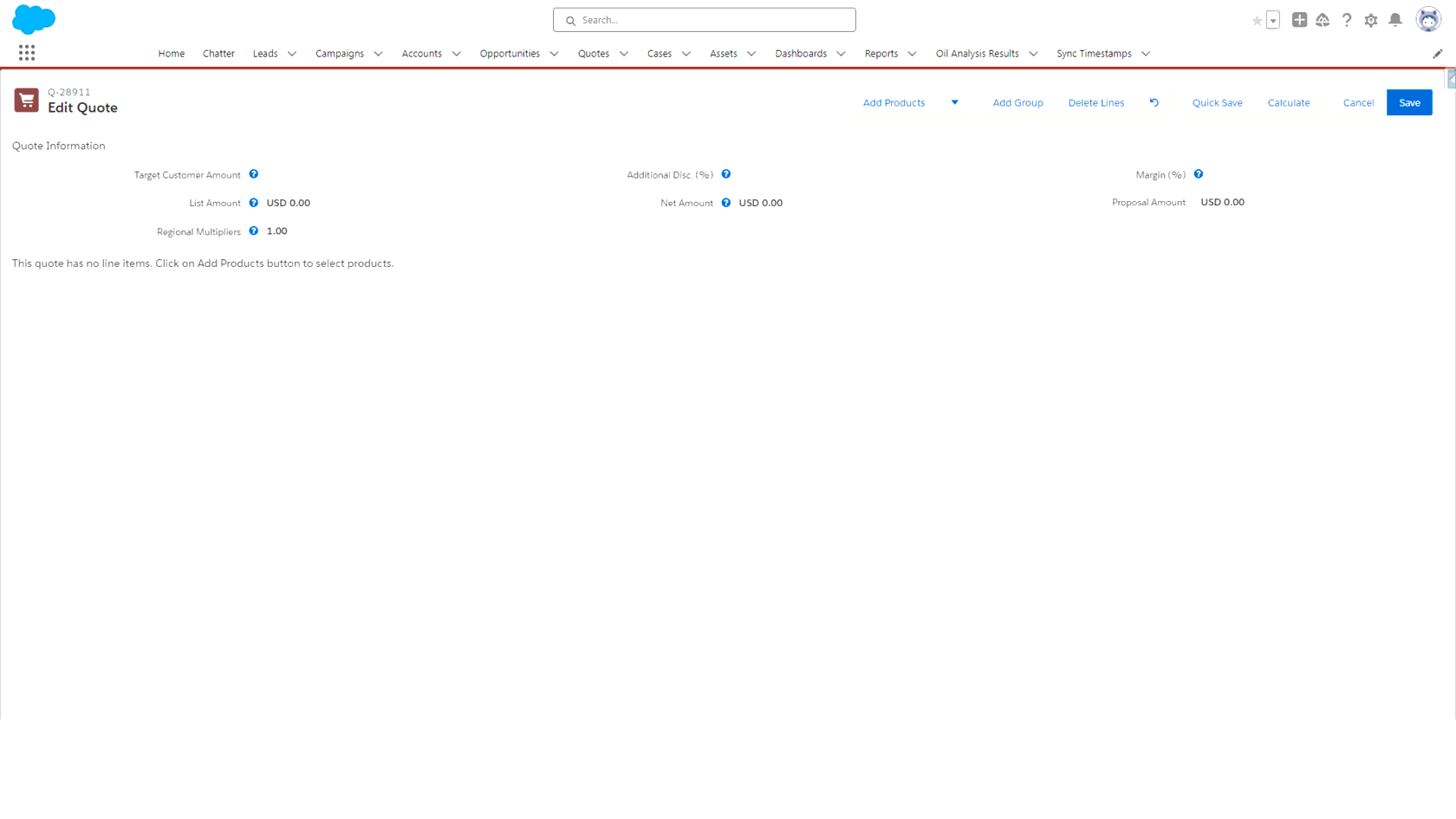 Line Editor in Salesforce CPQ